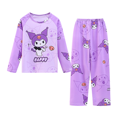纯棉儿童睡衣女孩男孩春秋季套装