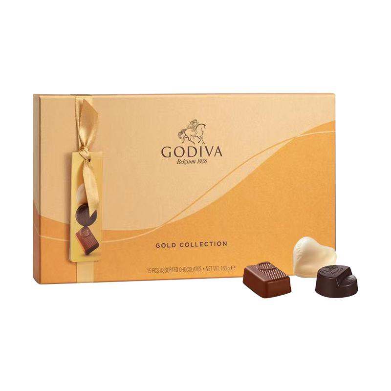 【自营】Godiva歌帝梵金装巧克力礼盒15粒喜糖进口零食伴手礼物