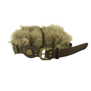 欧美复古辣妹风y2k铆钉腰带女款时髦设计感毛绒拼接收腰户外皮带