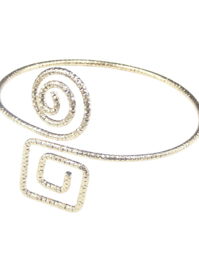 金色蛇纹线条螺旋漩涡个性化臂环