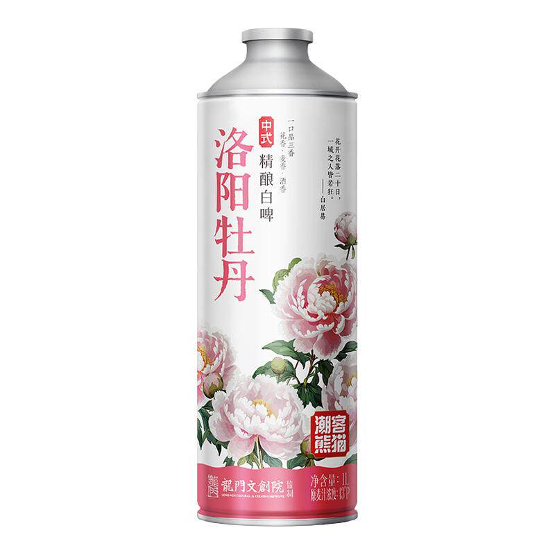潮客熊猫洛阳牡丹精酿13°1L大桶