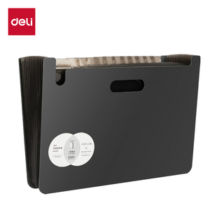 得力试卷收纳袋高中生大容量风琴文件夹风琴包初中生立式手提桌面分类伸缩资料夹卷子整理神器大容量档案袋a4