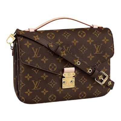 1h可退 欧洲直邮LV路易威登女士手提包单肩Metis系列邮差包棕色老