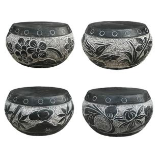 石雕柱墩石柱顶石青石仿古中式石柱墩家用柱基石古建柱础木柱底座