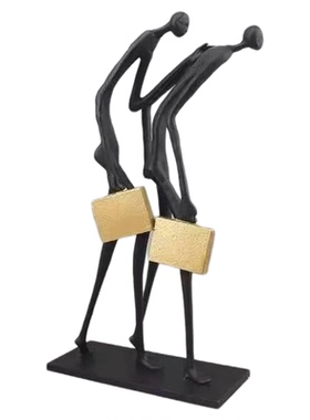 简约金属人物摆件艺术装饰客厅