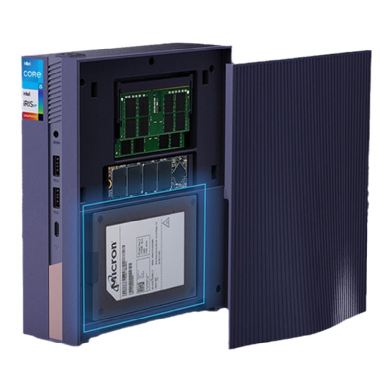 阿迈奇酷睿i5 11500B游戏商务办公迷你电脑主机工控主机miniPC 6核12线程便捷拆卸可拓展AD15