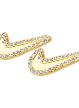 四钩配饰后跟链珍珠金色爱心鞋扣