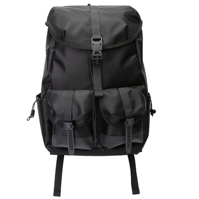 imipack机能磁扣碳纤纹双肩背包