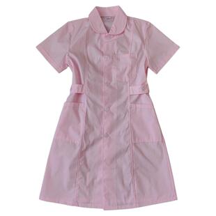 护士服短袖粉色西服领v领短袖女娃娃圆领医院药店美容院工作服套
