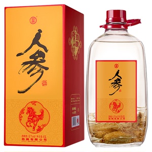 【官方正品】劲牌人参酒4.5L升瓶装桶养生酒水52度马年贺岁酒送礼