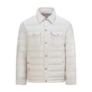 [张新成同款]Navigare小帆船薄款翻领羽绒服男士冬季新品鹅绒外套