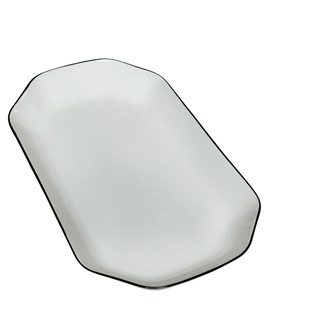 12英寸鱼盘蒸鱼盘烤鱼盘北欧风黑线鱼盘陶瓷家用长方形大号鱼盘子