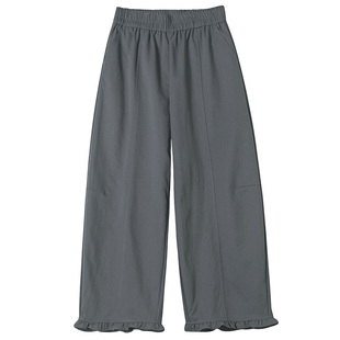 卡其色阔腿休闲裤女春秋2026新款气球裤小个子高腰显瘦灯笼花苞裤