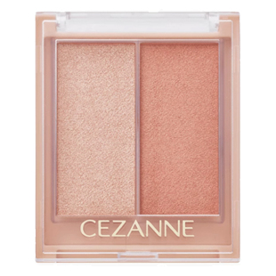 日本CEZANNE倩丽腮红高光膏双色修容提升气色生巧眼影立体修容盘