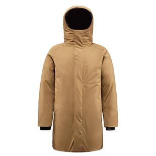 君羽户外800蓬95白鹅绒羽绒服男中长款冬季连帽干部商务鹅绒服199