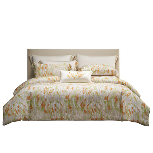 MINE/寐高级兰精天丝四件套床上用品淡雅春夏床品床单床笠款 春日