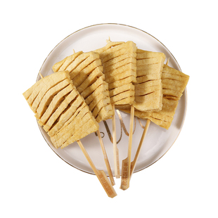 豆排10串冷冻水煮豆腐干泡串麻辣烫火锅豆腐串兰花串关东煮豆制品