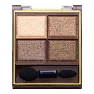 日本进口EXCEL四色眼影盘大地珠光闪粉秋冬自然粉棕日常通勤