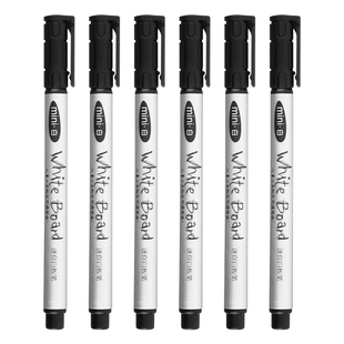 晨光迷你白板笔小号黑色细头小支水性易可擦涂鸦笔儿童小学生书写练字控笔极细超细老师培训书写办公用品文具