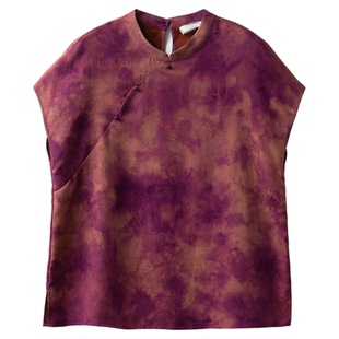 现货 四经绞罗红云纱真丝花萝提花上衣100%桑蚕丝国风短袖T恤夏