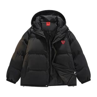 查尔斯桃心 美式棉服男连帽秋冬季防寒潮牌cleanfit加厚情侣棉衣