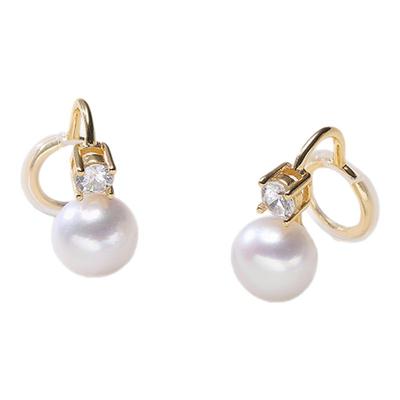 欧诗漫珍珠耳夹S925银