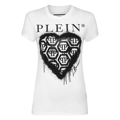 PHILIPP PLEIN 女士Sexy Pure桃心圆领短袖T恤