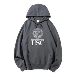 美国南加利福尼亚大学连帽卫衣USC周边大学生班服定制DIY秋冬款