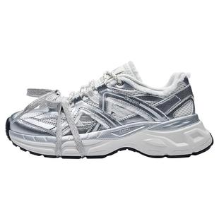 kappa卡帕女鞋老爹鞋春季新款2026爆款百搭休闲鞋厚底增高运动鞋