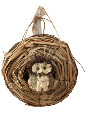 鸟巢小鸟窝手工艺品zakka挂件