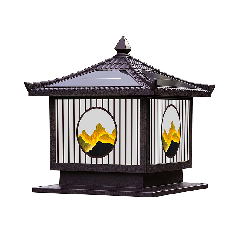 太阳能别墅庭院大门户外柱子灯