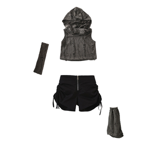 女童爵士舞服装少儿时髦街舞演出服废土风潮服模特t台走秀舞蹈服