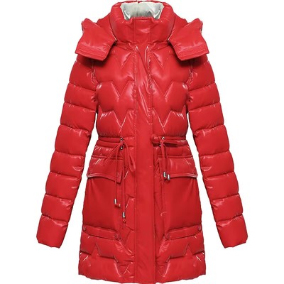 亮面免洗羽绒棉服中长款棉袄免洗