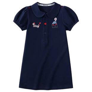 MQDmini童装女童连衣裙2026新款夏季儿童短袖POLO裙宝宝休闲夏装