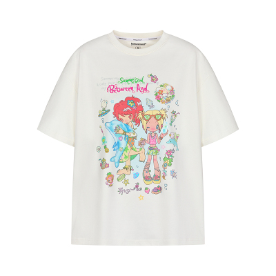 鸟鸟一插画夏季宽松短袖T恤