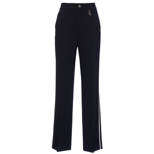 OBEG欧碧倩悬垂感阔腿慵懒西装裤春秋款时尚休闲及地长裤10443043