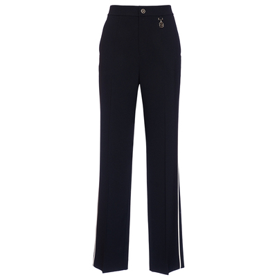 OBEG欧碧倩悬垂感阔腿慵懒西装裤春秋款时尚休闲及地长裤10443043