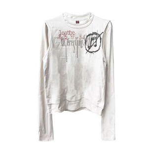 DETW26SS* “失去的音乐梦”棉麻面料骨杏白色双层假两件正肩长袖