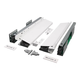 麦凯隆 骑马抽金属抽阻尼抽屉轨道 方杆托底滑轨拉篮阻尼导轨