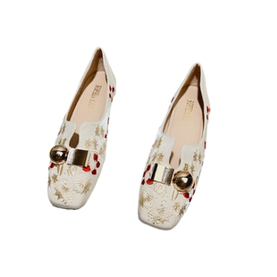 新中式鞋子旗袍汉服鞋2026春夏女鞋刺绣花国风配马面裙平底单鞋女