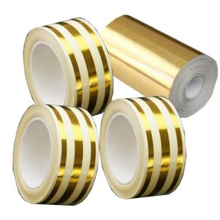 金色门贴纸自粘厨房玻璃推拉门腰线办公室移门缝隙装饰墙贴防撞条