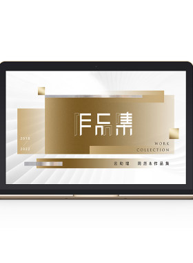 ins轻奢简约现代商务风创意摄影设计师简历作品集模版AI/PS源文件