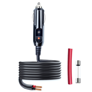 车载点烟器公头12V24V大功率吸尘器充气泵延长线插头电源线取电线
