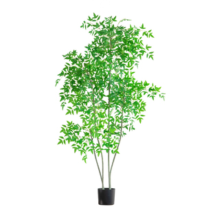 南天竹仿真绿植高端轻奢客厅落地大型室内户外高品质盆景摆件假树