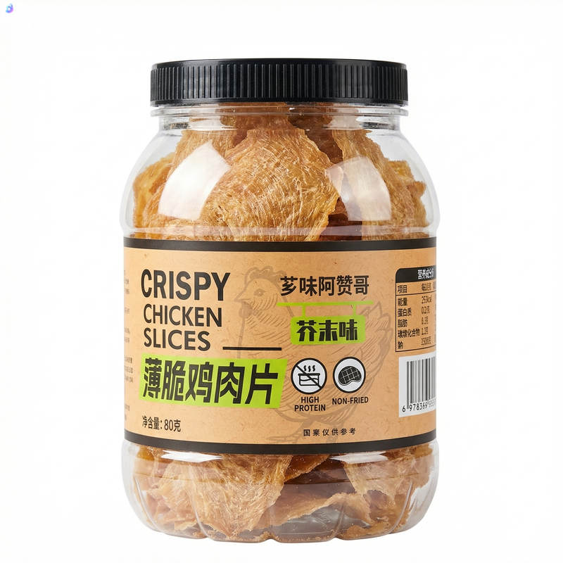 一口超上头芥末味鸡胸肉脆片