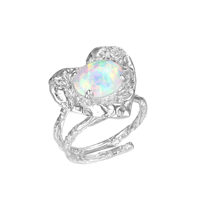 YVMIN尤目甜食欧泊石爱心形锡纸