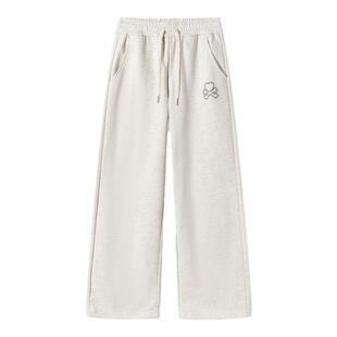 tokidoki/淘奇多奇时尚休闲宽松系带直筒针织抽绳束脚运动裤男潮