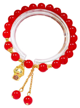 红色龙宝宝新中式手串女轻奢小众高级感手链2024气质手饰品儿童