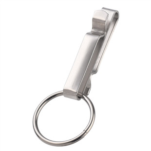 不锈钢钥匙扣手工老式腰挂反正挂8字扣两面运动裤钥匙挂复古两用