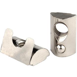 镀镍钢珠弹片螺母欧标铝型材配件20/30/40/45型弹簧螺帽M4M5M6/M8